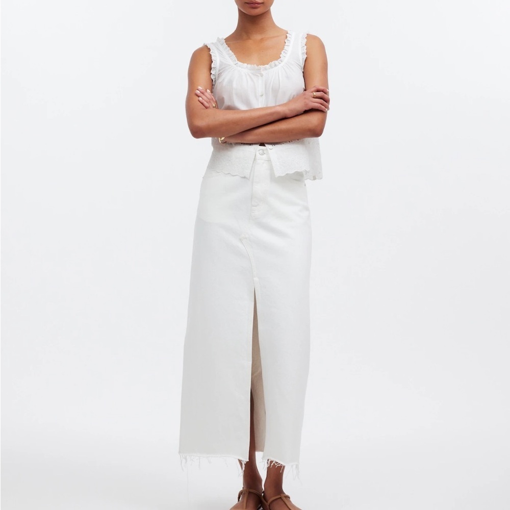 Madewell Rilee Denim Midi Skirt NEW